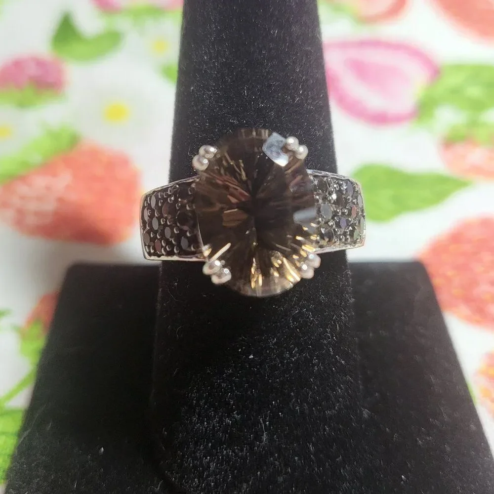 Brazilian Smoky Quartz Sterling Silver Ring